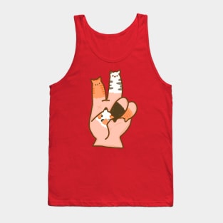 Cat Fingers Peace Tank Top